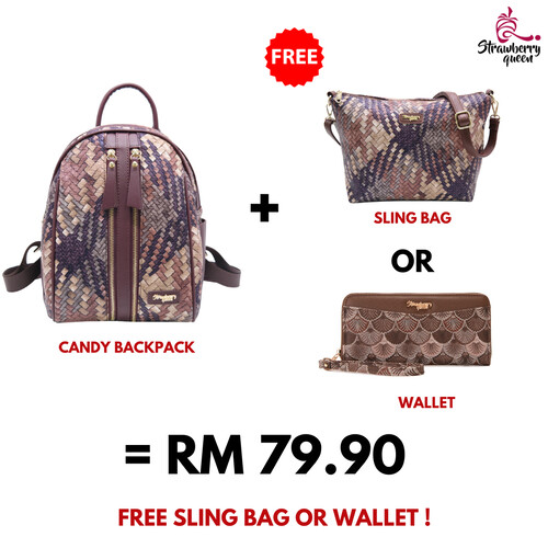 CANDY BACKPACK - RATTAN AG, DARK BROWN